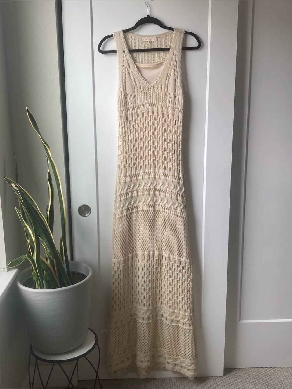 Solitaire Ivory Crochet Maxi Dress